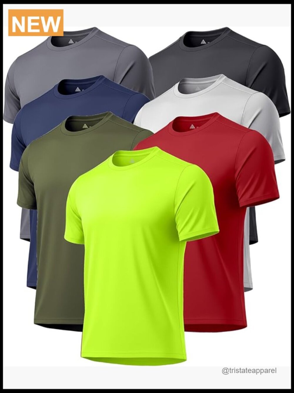 7 Pack UPF 50+ Quick Dry Moisture Wicking Athletic Tees Rash Guard Sun